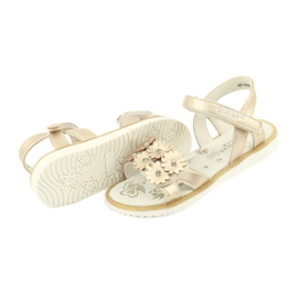 Sandalias doradas con flores y lentejuelas American Club XD10/20 dorado 3
