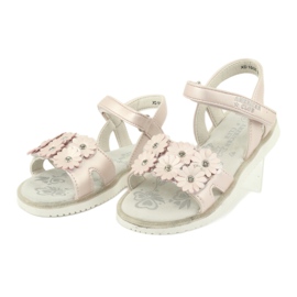 Sandalias rosas con lentejuelas perla American Club XD10/20 rosado 2