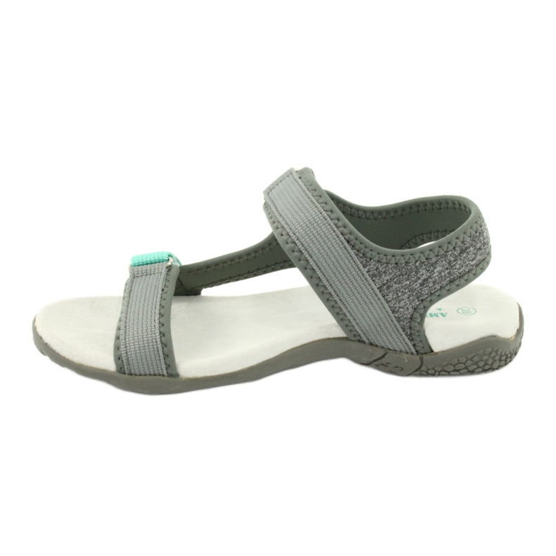 Sandalias con inserción de piel American Club RL23 / 20 gris verde 1