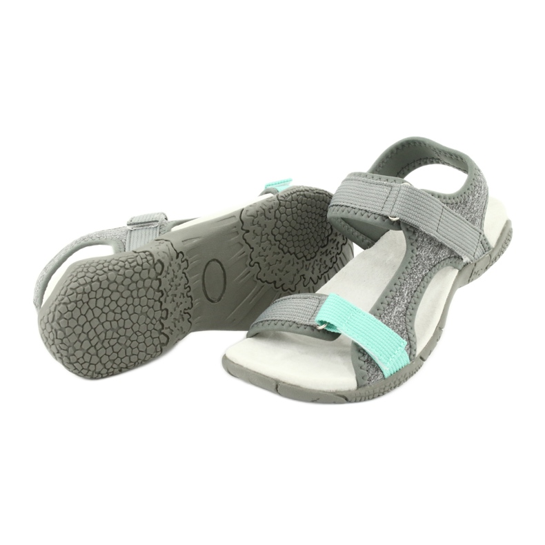Sandalias con inserción de piel American Club RL23 / 20 gris verde 3