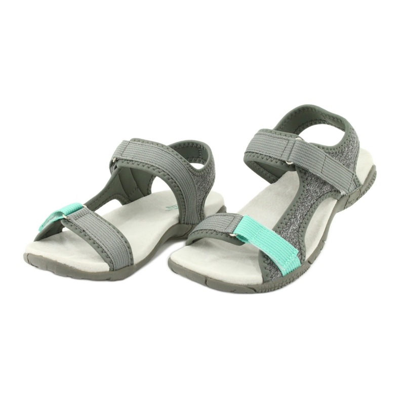 Sandalias con inserción de piel American Club RL23 / 20 gris verde 2