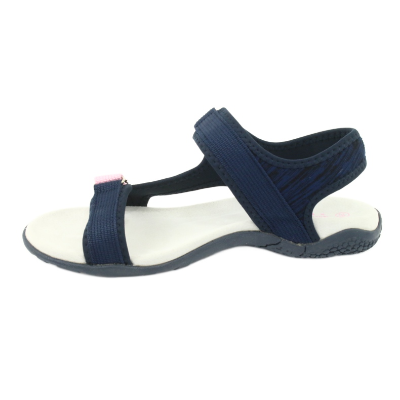 Sandalias con inserción de piel American Club RL23 / 20 azul marino rosado 1
