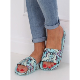 Pantuflas unicornio azul CK83 L.BLUE 3