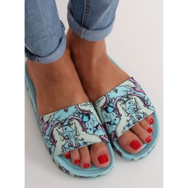 Pantuflas unicornio azul CK83 L.BLUE 4