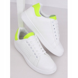 Zapatillas de mujer blancas y neón LV101P Flugreen blanco amarillo 1 Zapatillas de mujer blancas y neón LV101P Flugreen blanco amarillo 1