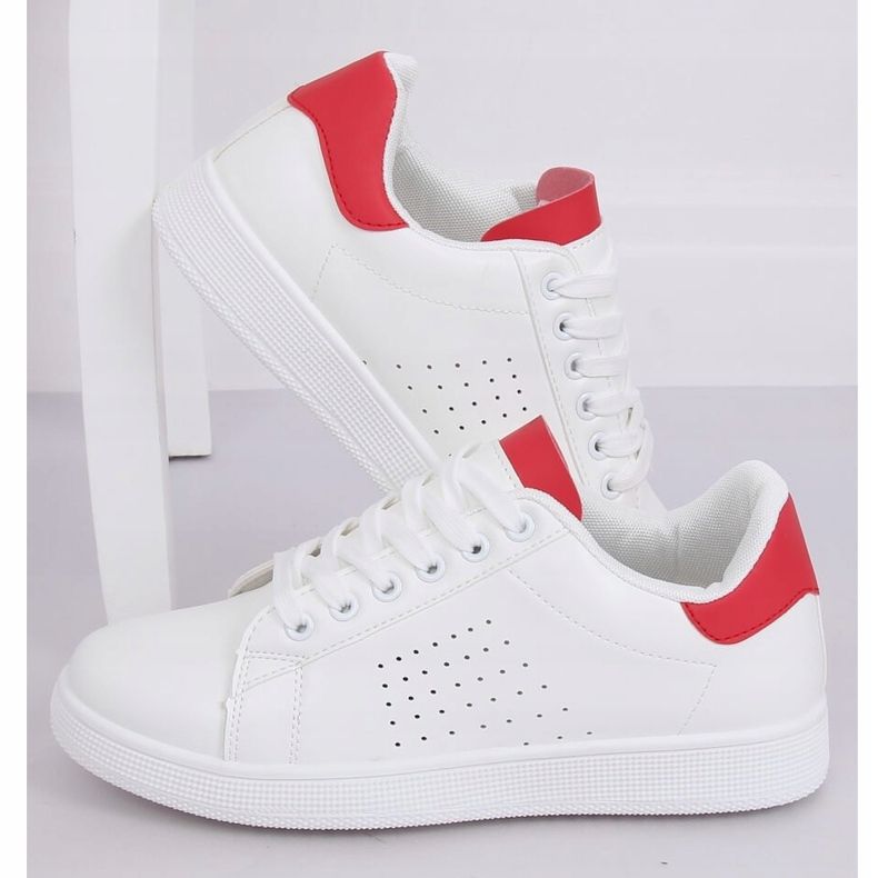 Deportivas blancas y rojas de mujer LV101P Red blanco rojo 1 Deportivas blancas y rojas de mujer LV101P Red blanco rojo 1
