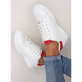 Deportivas blancas y rojas de mujer LV101P Red blanco rojo 2