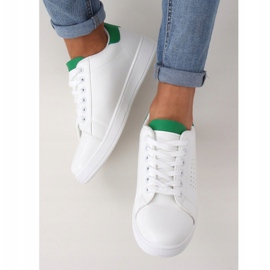 Zapatillas de mujer blancas y verdes LV101P Green blanco 3