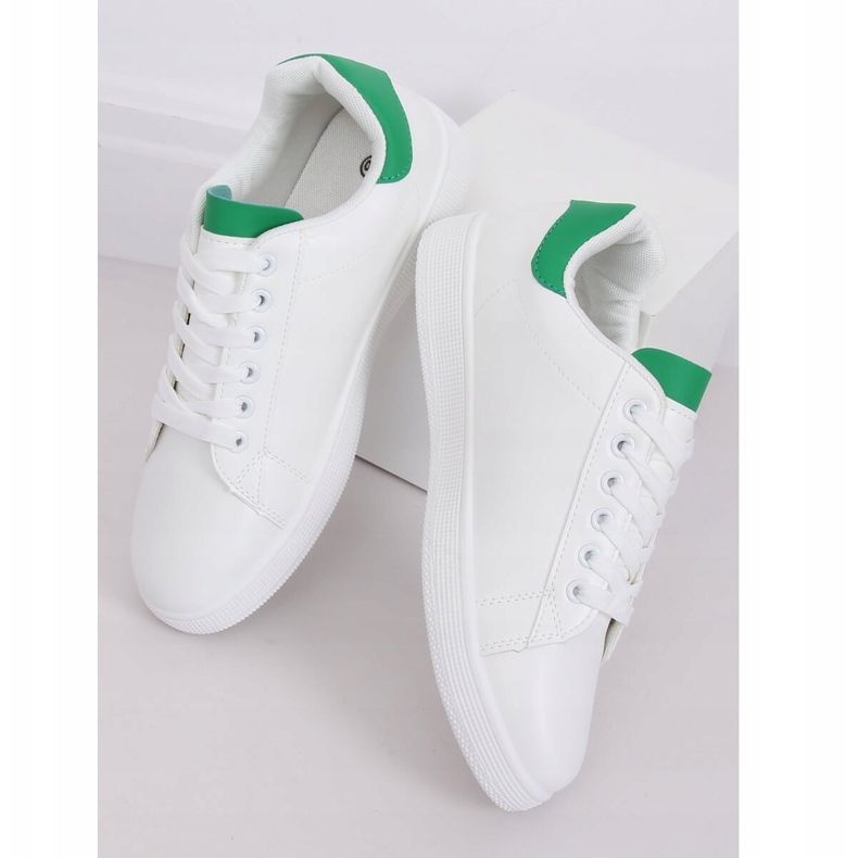 Zapatillas de mujer blancas y verdes LV101P Green blanco 1