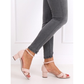 Sandalias de tacón beige y rosa F189P Beige marrón rosado 2 Sandalias de tacón beige y rosa F189P Beige marrón rosado 2