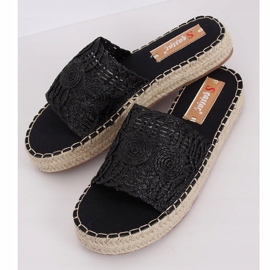 Pantuflas alpargatas negras T353P Negro 3