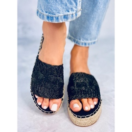 Pantuflas alpargatas negras T353P Negro 1
