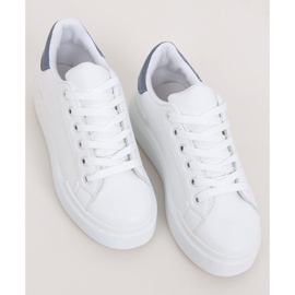 Zapatillas de mujer blancas 85-428 BLANCO / AZUL 1