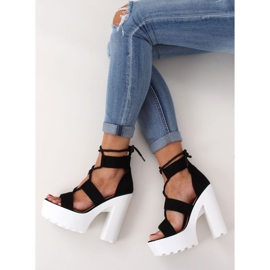 Sandalias negras en la plataforma NS120 Negro 1