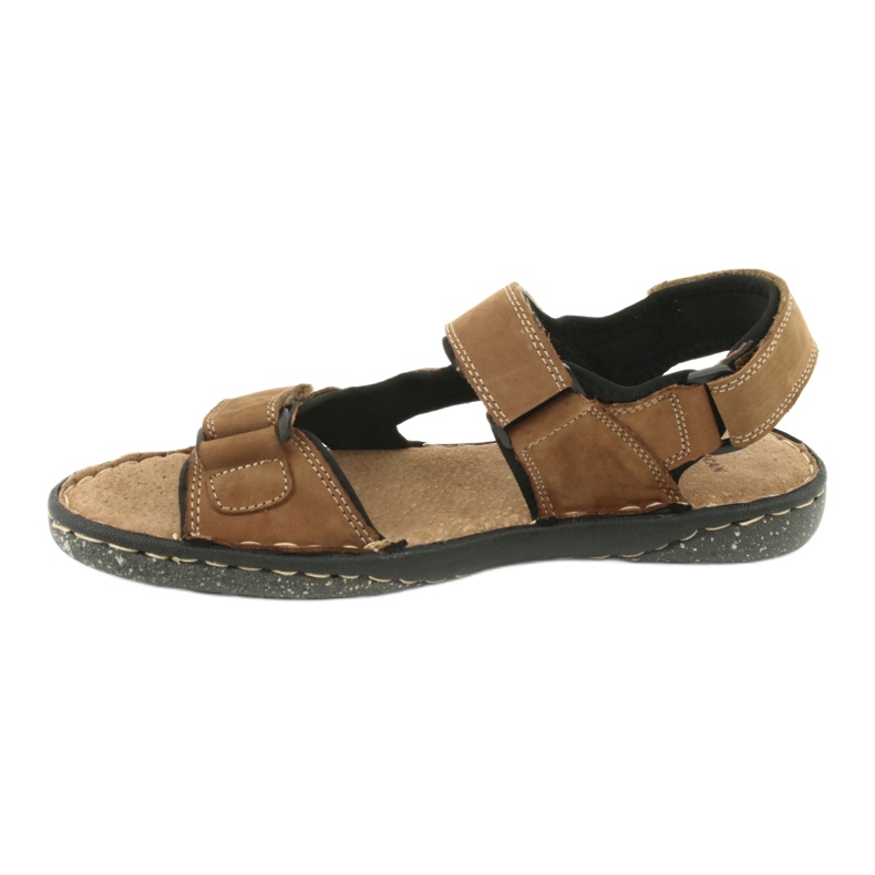 Sandalias con velcro American Club CY15 / 20 para hombre marrón 2