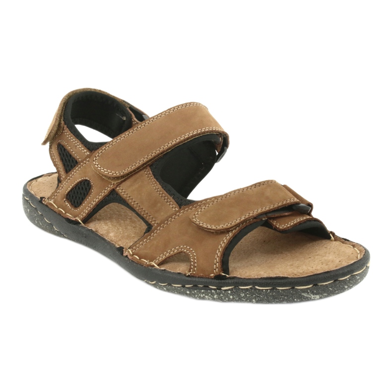 Sandalias con velcro American Club CY15 / 20 para hombre marrón 1