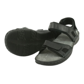 Cómodas sandalias deportivas de piel American Club CY13 / 20 negro 4