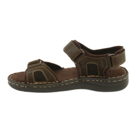 Cómodas sandalias deportivas de piel American Club CY13 / 20 marrón 2 Cómodas sandalias deportivas de piel American Club CY13 / 20 marrón 2