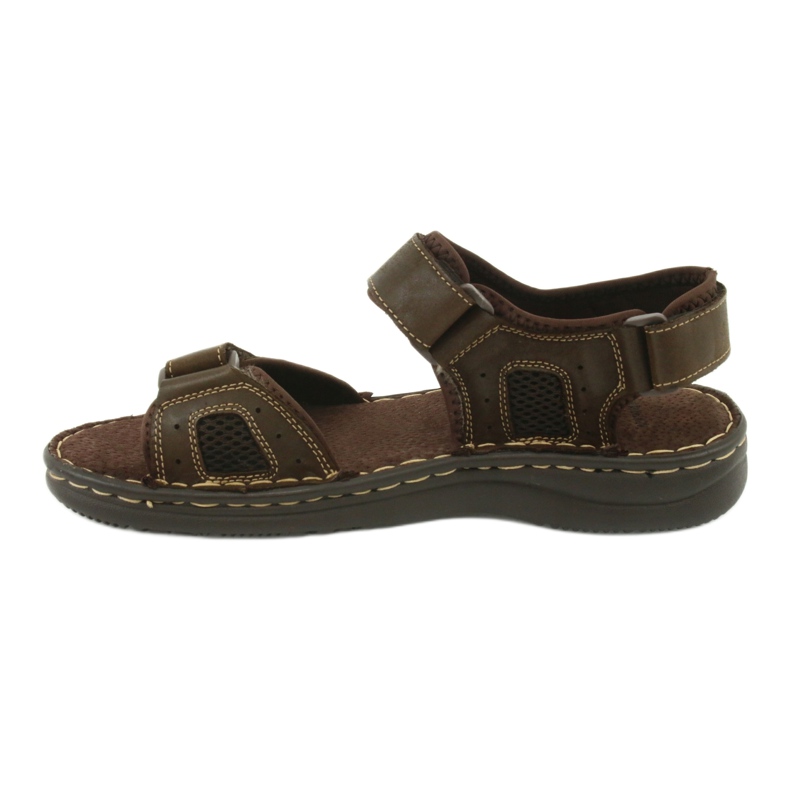 Cómodas sandalias deportivas de piel American Club CY13 / 20 marrón 2 Cómodas sandalias deportivas de piel American Club CY13 / 20 marrón 2