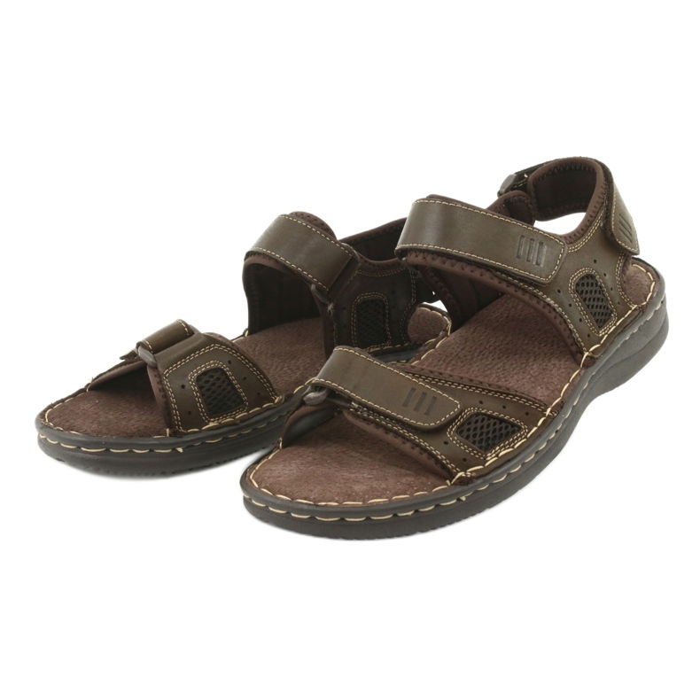 Cómodas sandalias deportivas de piel American Club CY13 / 20 marrón 3 Cómodas sandalias deportivas de piel American Club CY13 / 20 marrón 3