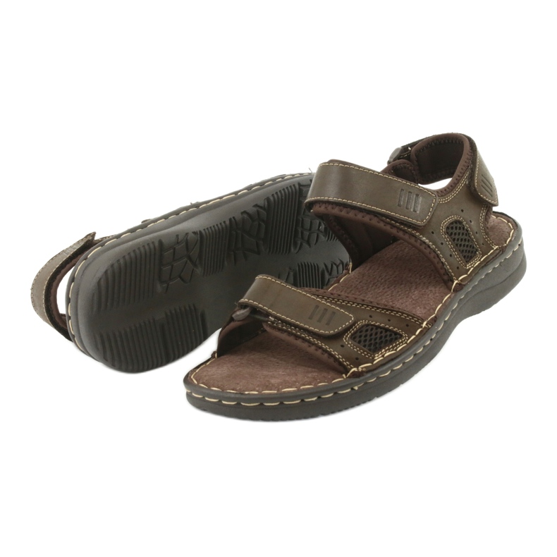 Cómodas sandalias deportivas de piel American Club CY13 / 20 marrón 4 Cómodas sandalias deportivas de piel American Club CY13 / 20 marrón 4