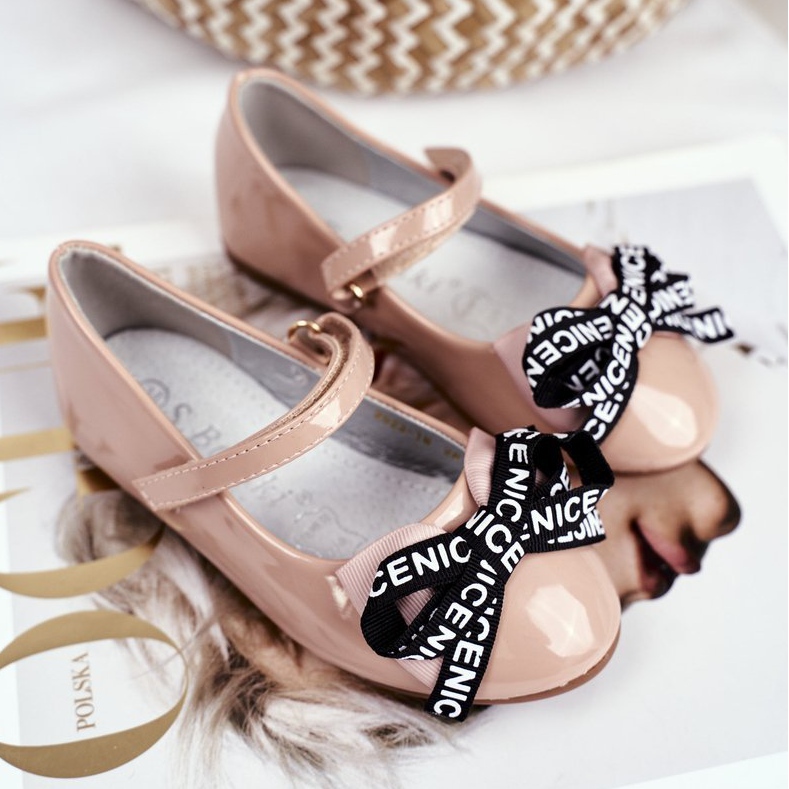 S.Barski Bailarinas Infantiles Beis con Velcro Barski Mindi beige 1