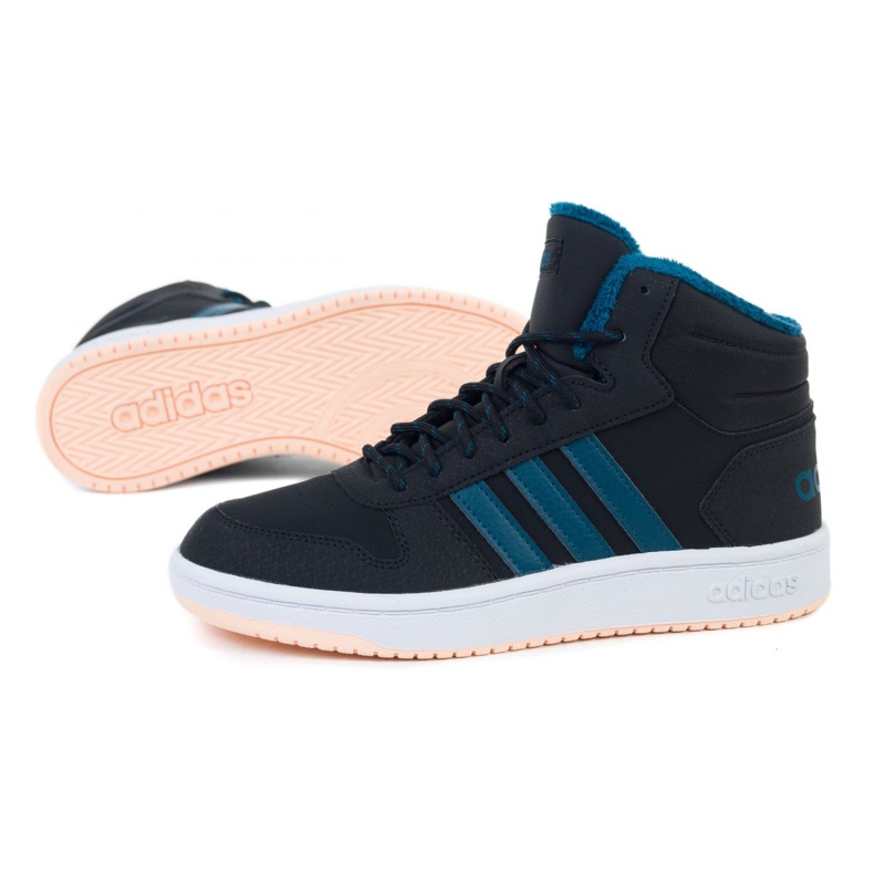 Zapatillas Adidas Hoops Mid 2.0 K Jr EE6703 negro 1