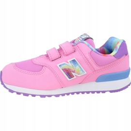 Zapatillas New Balance Jr YV574TDP azul rosado 1