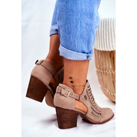Bellucci Botas de Mujer con Recorte Primavera Beige Velluci 3