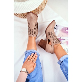 Bellucci Botas de Mujer con Recorte Primavera Beige Velluci 5