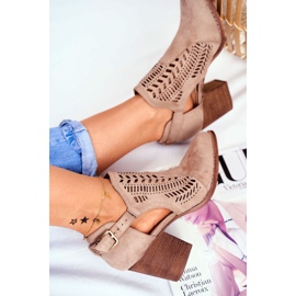 Bellucci Botas de Mujer con Recorte Primavera Beige Velluci 6