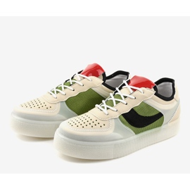 Zapatillas deportivas verdes LA51P sneakers multicolor 3