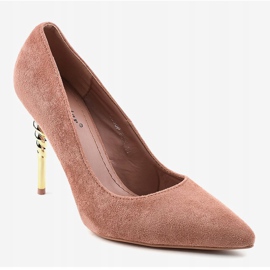 Tacones de gamuza ecológica DD50P clásicos rosas rosado 1