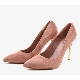 Tacones de gamuza ecológica DD50P clásicos rosas rosado 3