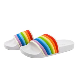 Zapatillas blancas con arcoiris 2456-2 multicolor 2