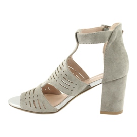 Sandalias con parte superior de ante Sergio Leone SK903 gris 2