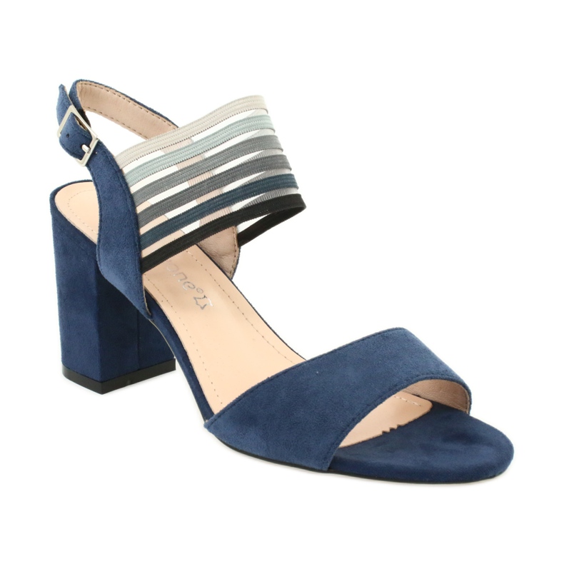 Sandalias en el poste de Sergio Leone SK867 azul marino 1