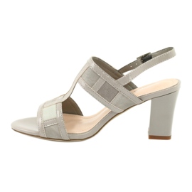 Sandalias en el poste de Sergio Leone SK814 tobillo gris 2