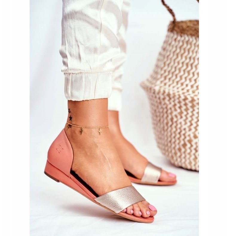 Sandalias Mujer Maciejka Leather Peach 1971 Nomara naranja amarillo 1