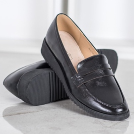 Goodin Mocasines de piel ecológica negro 3