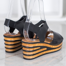 Goodin Sandalias de moda con velcro negro 2