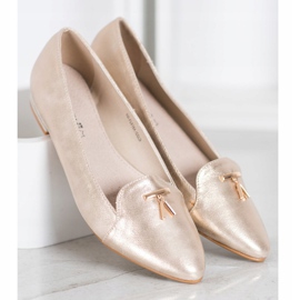 Goodin Bailarinas doradas brillantes dorado 4