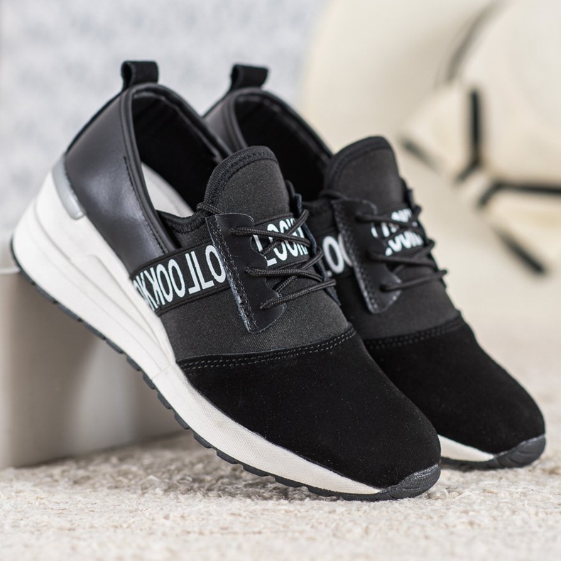 Zapatillas Look VINCEZA de piel negro 2