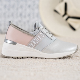 Zapatillas Look VINCEZA de piel gris 3
