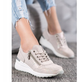Deportivas de Piel con Cremallera VINCEZA marrón 4