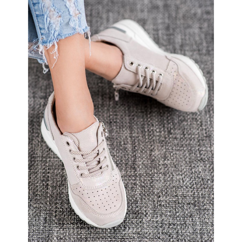 Deportivas de Piel con Cremallera VINCEZA marrón 1