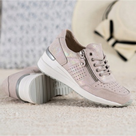 Deportivas de Piel con Cremallera VINCEZA marrón 3