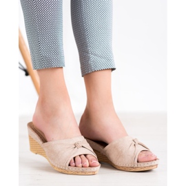 Pantuflas VINCEZA con purpurina elegantes amarillo 6