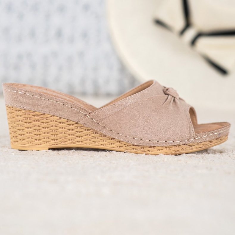 Pantuflas VINCEZA con purpurina elegantes amarillo 2