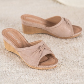 Pantuflas VINCEZA con purpurina elegantes amarillo 3